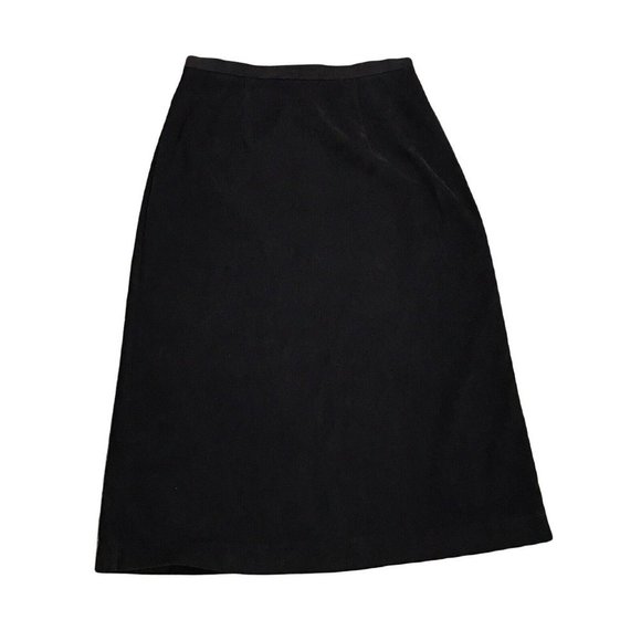 First Option Classy Career Straight Brown Midi Skirt ~ Sz 8P ~ Stretch Waist - Picture 1 of 4